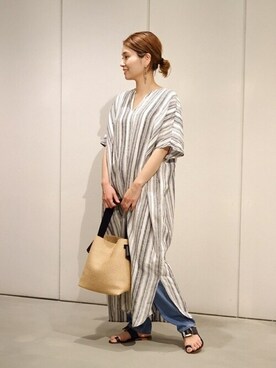 「arron（アローン）のアイテム」を使った、ondaさん（レディース・158cm）の春コーディネート