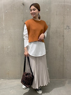 「PHILIPPE AUDIBERT（フィリップ オーディベール）のアイテム（バングル/リストバンド）」を使った、ondaさん（レディース・158cm）の秋コーディネート