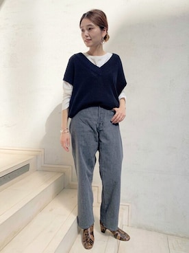 「KURO(クロ)のアイテム」を使った、ondaさん(レディース・158cm)の秋コーディネート