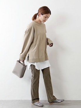 「PIENI（ピエニ）のアイテム」を使った、ondaさん（レディース・158cm）の秋コーディネート