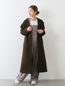 「JOURNAL STANDARD（ジャーナルスタンダード）のアイテム（オールインワン・サロペット）」を使った、ondaさん（レディース・158cm）の秋コーディネート