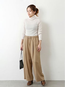 「PIENI（ピエニ）のアイテム」を使った、ondaさん（レディース・158cm）の秋コーディネート