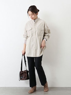 「BAGSINPROGRESS（バッグズインプログレス）のアイテム」を使った、ondaさん（レディース・158cm）の秋コーディネート