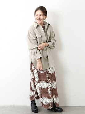 「NOMA t.d.（ノーマティーディー）のアイテム」を使った、ondaさん（レディース・158cm）の秋コーディネート