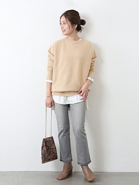 「MOHI（モヒ）のアイテム」を使った、ondaさん（レディース・158cm）の秋コーディネート