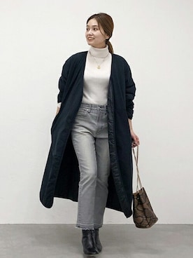 「DESCENTE」｜「アイテム（その他アウター）」を使った、ondaさん（レディース・158cm）の秋コーディネート