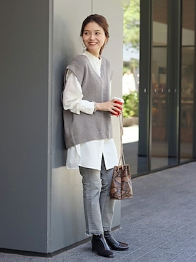 「VICE VERSA（バイスバース）のアイテム」を使った、ondaさん（レディース・158cm）の秋コーディネート