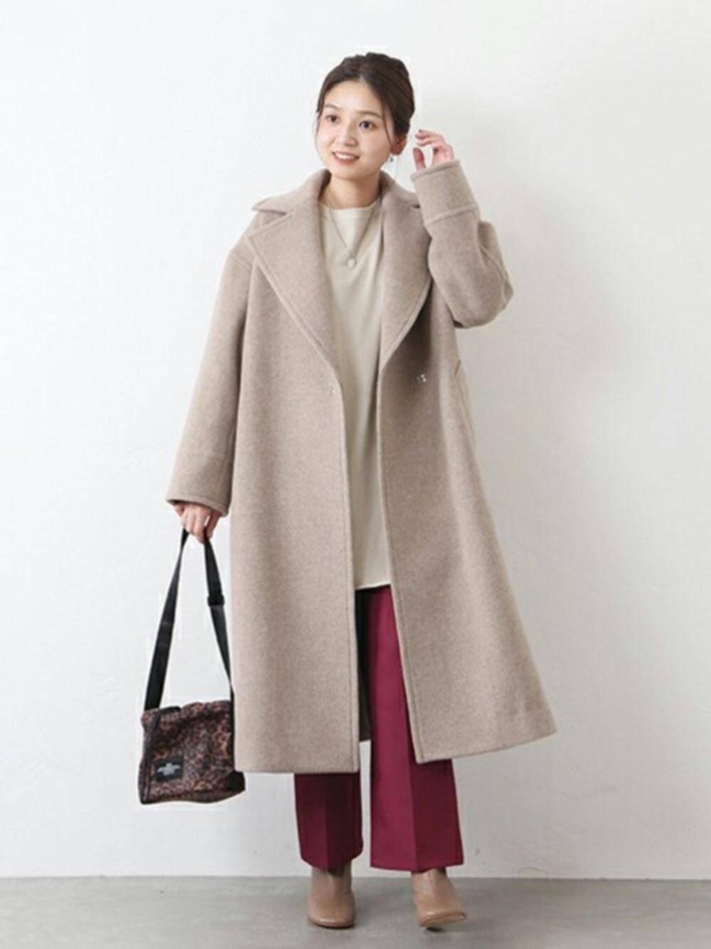 美品☆JOURNAL STANDARD スーパー140ビーバーコクーンコート 4_1.jpg