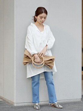 「ARMY TWILL（アーミーツイル）のアイテム」を使った、ondaさん（レディース・158cm）の冬コーディネート