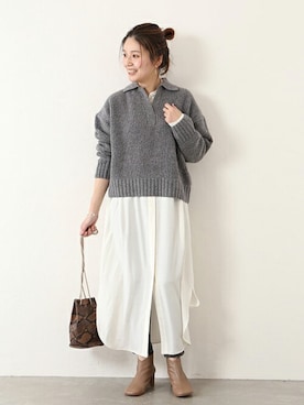 「VICE VERSA（バイスバース）のアイテム」を使った、ondaさん（レディース・158cm）の冬コーディネート