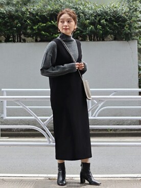 ondaさん（レディース・158cm）の冬コーディネート