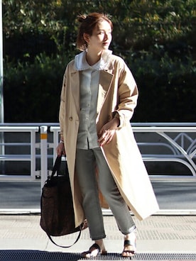 「BAGSINPROGRESS（バッグズインプログレス）のアイテム」を使った、ondaさん（レディース・158cm）の冬コーディネート