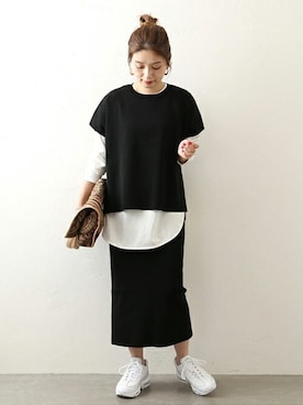 「JOURNAL STANDARD（ジャーナルスタンダード）のアイテム（ベスト）」を使った、ondaさん（レディース・158cm）の冬コーディネート