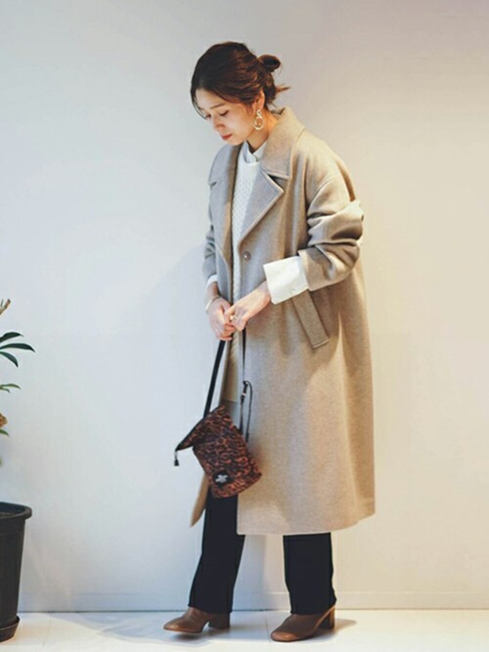 ジャーナルスタンダード　コクーンコート　ブラウン JOURNAL STANDARD（ジャーナルスタンダード）の「スーパー140