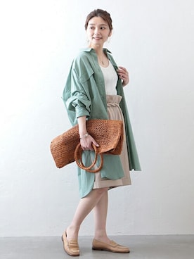 「JOURNAL STANDARD（ジャーナルスタンダード）のランダムリブタンクトップ（タンクトップ）」を使った、ondaさん（レディース・158cm）の冬コーディネート