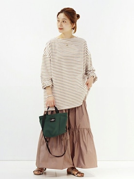 「BAGSINPROGRESS（バッグズインプログレス）のアイテム」を使った、ondaさん（レディース・158cm）の春コーディネート