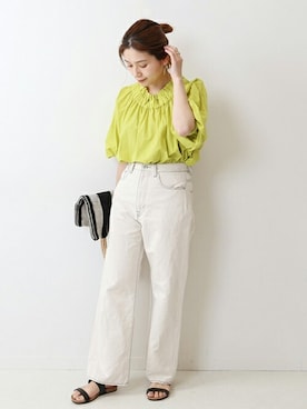 「PLAKTON（プラクトン）のアイテム」を使った、ondaさん（レディース・158cm）の春コーディネート