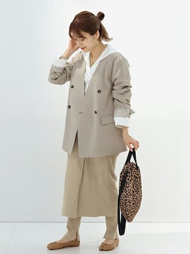 「ノーカラージャケット」｜ondaさん（レディース・158cm）の春コーディネート