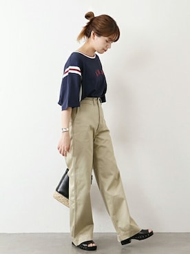 「eness（エネス）のアイテム」を使った、ondaさん（レディース・158cm）の春コーディネート