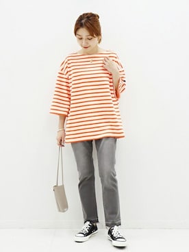 「LEMINOR（ルミノール）のアイテム」を使った、ondaさん（レディース・158cm）の春コーディネート