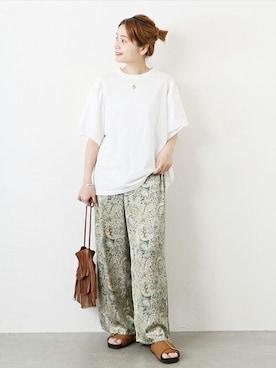 「ペイズリー柄パンツ」｜ondaさん（レディース・158cm）の春コーディネート