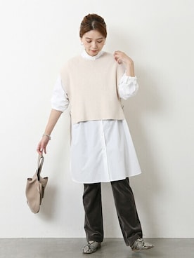 「JOURNAL STANDARD（ジャーナルスタンダード）のアイテム（ベスト）」を使った、ondaさん（レディース・158cm）の夏コーディネート