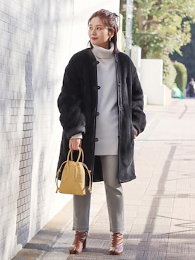 「ARMY TWILL（アーミーツイル）のアイテム（その他アウター）」を使った、ondaさん（レディース・158cm）の冬コーディネート