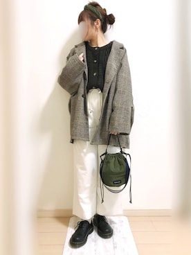 「アイテム（ドレスシューズ）」を使った、まりも☺︎︎𓇼𓆡𓆉さん（レディース・156cm）の冬コーディネート