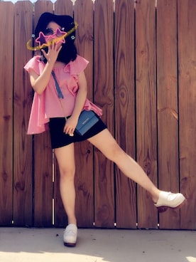 「COACH」｜「アイテム（スリッポン）」を使った、KaeDeさん（レディース・155cm）の夏コーディネート