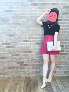 「Abercrombie&Fitch（アバークロンビーアンドフィッチ）のアイテム（スカート）」を使った、KaeDeさん（レディース・155cm）の冬コーディネート