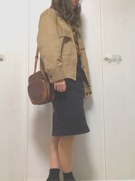 「SEVENDAYS=SUNDAY（セブンデイズサンデイ）のアイテム（デニムジャケット）」を使った、chacoさん（レディース・154cm）の秋コーディネート