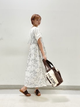 「PUAL CE CIN（ピュアルセシン）のアイテム（ワンピース/ドレス）」を使った、ricochanさん（レディース・162cm）の夏コーディネート