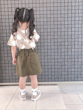 「アイテム（スカート）」を使った、kanari.さん（キッズ・120cm）の冬コーディネート
