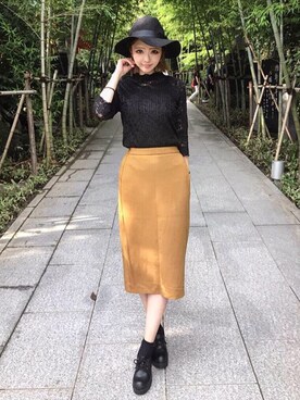 田神まみさん（レディース・167cm）の秋コーディネート