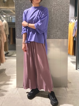 「ラブアンドピース2020」｜「アイテム（チュニック）」を使った、yukoさん（レディース・169cm）の秋コーディネート