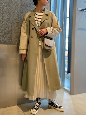 「koe（コエ）のアイテム（トレンチコート）」を使った、yukoさん（レディース・169cm）の春コーディネート