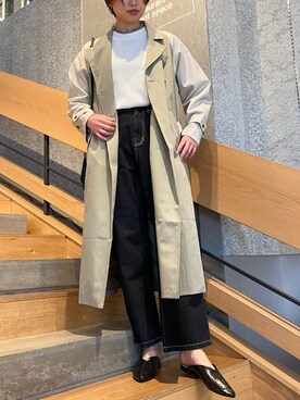 「koe（コエ）のアイテム（トレンチコート）」を使った、yukoさん（レディース・169cm）の春コーディネート
