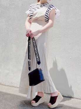 ベルト付き2wayアシンメトリーワンピースを使った人気ファッションコーディネート Wear