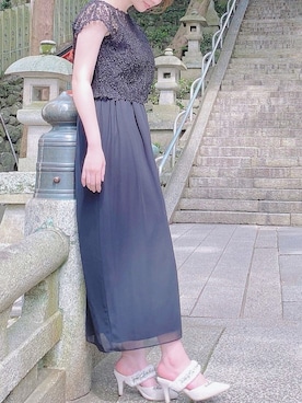 「kaene（カエン）のアイテム」を使った、伊藤りかさん（レディース・158cm）の夏コーディネート