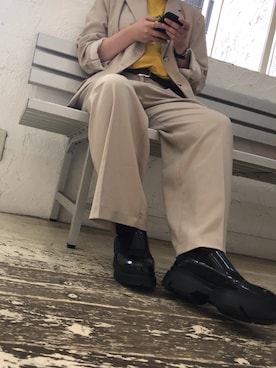 「YELLOWS PLUS（イエローズプラス）のアイテム（セットアップ）」を使った、koyamai.さん（レディース・155cm）の夏コーディネート