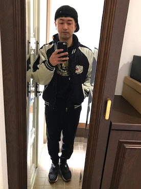 「NIKE（ナイキ）のアイテム（PC・スマホグッズ/家電）」を使った、hiromuckさん（メンズ・164cm）の冬コーディネート