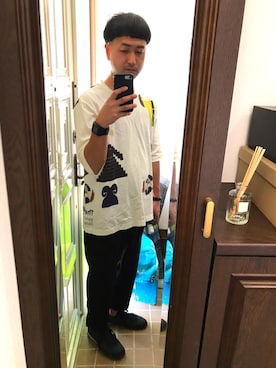 「NIKE（ナイキ）のアイテム（PC・スマホグッズ/家電）」を使った、hiromuckさん（メンズ・164cm）の春コーディネート