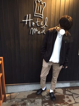 「静岡」｜「アイテム（アクセサリー）」を使った、Ryotaさん（メンズ・177cm）の秋コーディネート