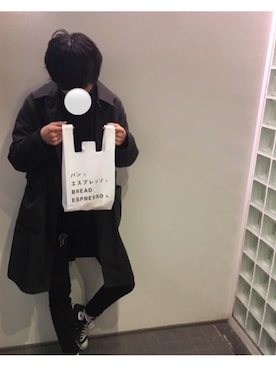 「H&M（エイチ・アンド・エム）のアイテム（オールインワン・サロペット）」を使った、Ryotaさん（メンズ・177cm）の冬コーディネート