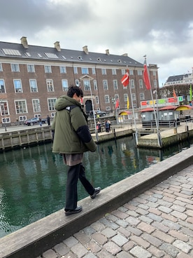 「レイヤードstyle」｜「アイテム（ダウンジャケット/コート）」を使った、Ryotaさん（メンズ・178cm）の冬コーディネート