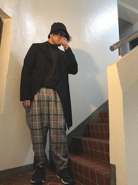 「Ground Y（グラウンドワイ）のアイテム（テーラードジャケット）」を使った、ちーかまさん（メンズ・175cm）の春コーディネート