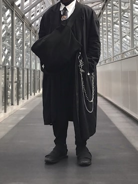 「unrelaxing（アンリラクシング）のアイテム（トレンチコート）」を使った、Kakeruさん（メンズ・168cm）の冬コーディネート