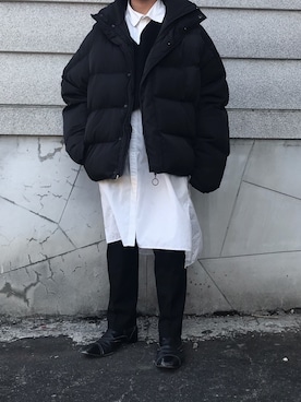 「レイヤードstyle」｜「アイテム（ダウンジャケット/コート）」を使った、Kakeruさん（メンズ・168cm）の冬コーディネート