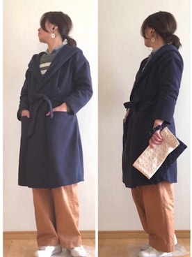 「present（プレゼント）のアイテム（バッグ）」を使った、YoYuYuUさん（レディース・165cm）の冬コーディネート