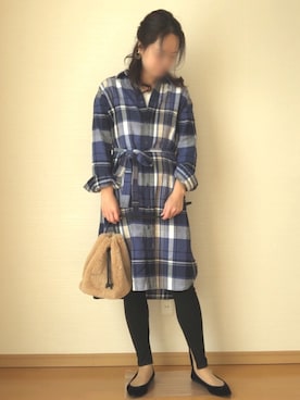 「studio CLIP（スタディオクリップ）のアイテム（イヤリング）」を使った、YoYuYuUさん（レディース・165cm）の秋コーディネート